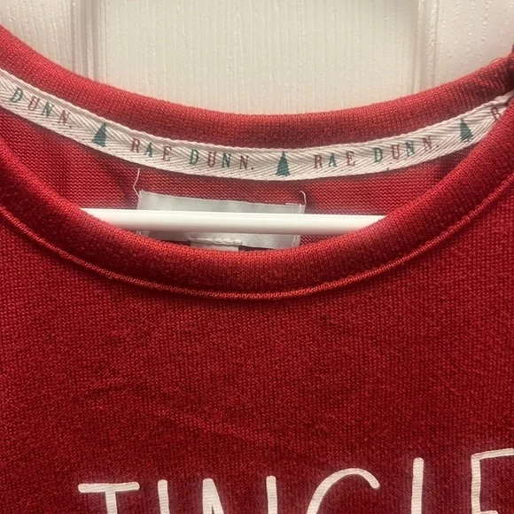 Rae Dunn |Festive Holiday Sweater|Red Jingle Bells Sweatshirt|Size Medium|EUC - Picture 4 of 7